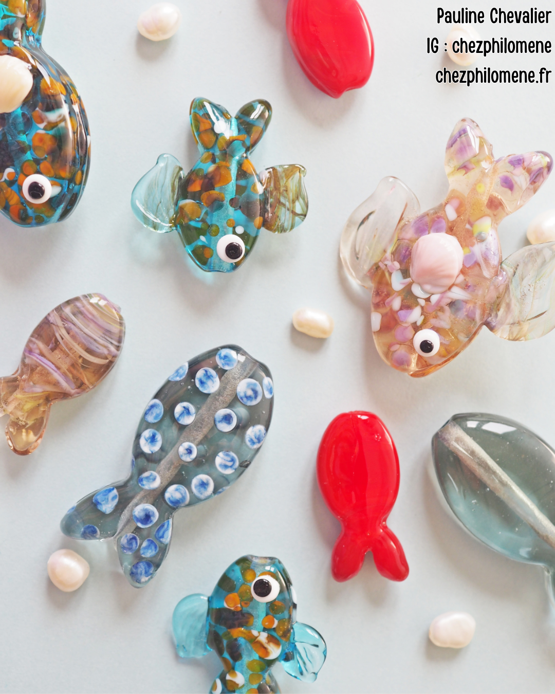 Perlenpresse mit zwei Fischformen, vertikale Dornführung – Bild 4