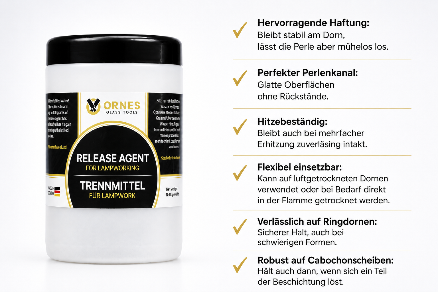 lampwork tools release agent